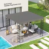 Outsunny 3 x 3(m) Gazebo Frame Replacement - Grey(m-2)