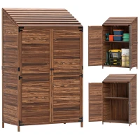 Outsunny 103.5 x 59 cm Wooden Garden Shed - Brown(m-10)