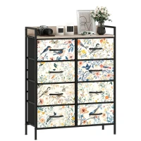 HOMCOM 8-Drawer Chest of Drawers - White(m-10)