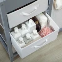 AIYAPLAY Baby Changing Unit with 4 Storage Drawers, Mat for Bedroom Nursery, 84 x 84.5 cm, Grey(m-8)