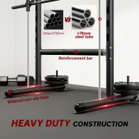 HOMCOM Adjustable Squat Rack, with Pull Up Bar, Barbell Bar for Home Gym(m-7)