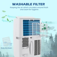 HOMCOM 12,000 BTU Mobile Air Conditioner, Grade A Rated - White(m-7)