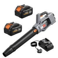 Outsunny Leaf Blower Cordless with 2 x 4000mAh Batteries & Charger, 36V Lightweight Garden Blower with 1000W Brushless Motor(m-10)
