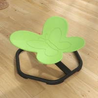 AIYAPLAY Butterfly-Shaped Kids Swivel Chair, Sensory Spinning Chair for Balance and Coordination Training, Green(m-7)