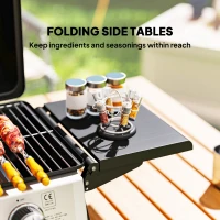 Outsunny Two-Burner Compact Gas Grill - Black(m-5)