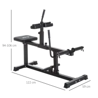 SPORTNOW Seated Leg Extension Machine, Adjustable Leg Raise Machine and Curl Machine with Plate Loaded for Hip, Lower Body and Home Gym Workout(m-3)