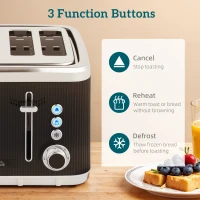 HOMCOM Electric Stainless Steel Kettle and Toaster Set, 3000W 1.7L UK Strix Thermostat Fast Boil Kettle w/ Limescale Filter, Cool Touch Body, 4 Slice Toaster with 7 Browning Levels, Black(m-8)