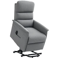 HOMCOM Electric Riser Recline Armchair, with Footrest - Grey(m-10)