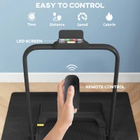 HOMCOM 2.5HP Walking Pad Treadmill, Folding Under Desk Treadmill, Walking Machine, 1-10km/h, with Remote Control(m-6)