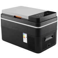 Outsunny Glacière Électrique Voiture 30L, Contrôle via Application, Modes MAX & ECO, 12V/240V, -20 à 20 °C, 62,3x37,8x37cm, Noir