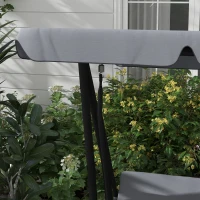 Outsunny Three-Person garden Swing Chair, with Adjustable Canopy - Dark Grey(m-8)