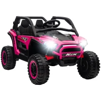 AIYAPLAY 2 Seater 24V 7AH Ride on Truck, Battery Powered Electric Ride On Car w/ Remote, Suspension, 3 Speeds, Pink(m-1)