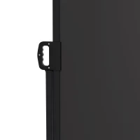 Outsunny Retractable Side Awning, Outdoor Privacy Screen for Garden, Hot Tub, Balcony, Terrace, Pool, 400 x 160cm, Black(m-8)