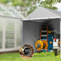 Outsunny 2 x 2m Garden Fabric Storage Tent - Grey(m-4)