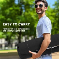 Outsunny Portable Camping Chair for Adults, High Back Folding Chair with Padded Seat and Carry Bag, Outdoor Recliner for Hiking, Fishing, Beach and Picnic, Black(m-7)