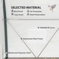Outsunny 3 x 2(m) Walk-In Tunnel Greenhouse, with Accessories - White(m-6)