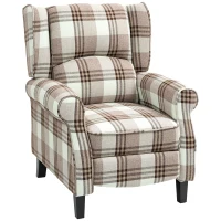 HOMCOM 160° Reclining Armchair, with Footrest - Brown(m-1)