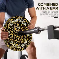 SPORTNOW Olympic Weight Plates with 5cm Holes, for Weight Lifting, 2 x 15KG(m-5)