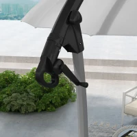 Outsunny 2.7m Cantilever Parasol, with Cross Base - Grey(m-8)