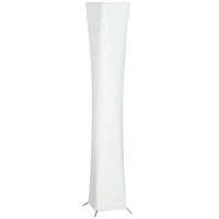 HOMCOM Stehlampe mit Papierschirm, Fußschalter, 3 Helligkeitsstufen, Weiß