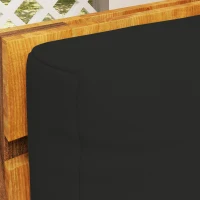 Outsunny Two Piece Seat Pallet and Back Cushions - Black(m-9)