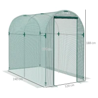 Outsunny 240 x 120cm Mini Polytunnel Greenhouse(m-3)
