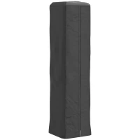 Outsunny Heavy Duty Gas Pyramid Patio Heater Cover, Full Length Outdoor Heater Cover Protector, UPF 30+ Oxford Fabric with Zipper, Black(m-10)