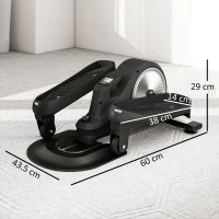 SPORTNOW Under Desk Elliptical Machine with LCD Monitor, 8 Adjustable Magnetic Resistances for 2-in-1 Seat & Stand Up Exercise(m-3)
