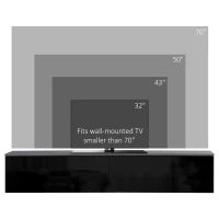 HOMCOM 160cm High Gloss Floating TV Unit Stand for TVs up to 70", Wall Mounted TV Cabinet with Storage Cupboards, Grey and Black(m-6)