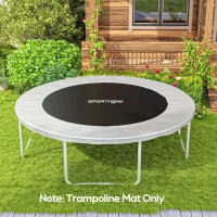 SPORTNOW Trampoline Replacement Mat with Spring Pull Tool, 42 V-Hooks, for 8ft Trampoline using 14cm Springs, Black(m-2)