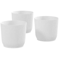 Outsunny Set of Three Ф22cm Planters - White(m-1)