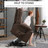 HOMCOM Electric Riser and Recliner Chair for Elderly, Power Lift Recliner Chair with Remote Control, Dark Brown(m-4)