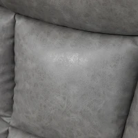 HOMCOM Thick Padded Faux Leather Recliner Armchair - Light Grey(m-8)