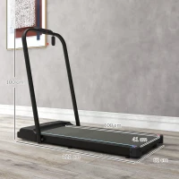 SPORTNOW 2.5HP Walking Pad, 1-6km/h Folding Treadmill with Remote Control and LED Display for Home Gym Office, Blue(m-3)