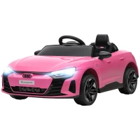 HOMCOM Audi Licensed 12V Kids Electric Ride-On, with Remote Control, Suspension System, Lights, Music, Motor - Pink(m-11)