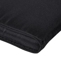 Outsunny Garden Sun Lounger Cushion Replacement Soft Sunbed Reclining Chair Relaxer Pad with Pillow, Cushion ONLY - Black(m-8)