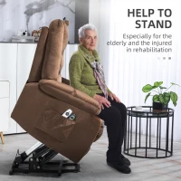 HOMCOM Leathaire Eight Massage Point Armchair, with Heat and Reclining Back - Brown(m-4)