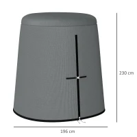 Outsunny 196 x 230 cm Hanging Egg Chair Protective Cover - Grey(m-3)