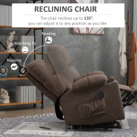 HOMCOM Electric Riser and Recliner Chair for Elderly, Power Lift Recliner Chair with Remote Control, Dark Brown(m-5)
