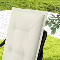 Outsunny Set of Four Padded Garden Seat Cushions - White(m-9)