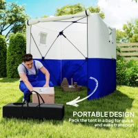 Outsunny 2 x 2m Pop-Up Gazebo, with Accessories - Dark Blue(m-7)