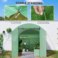 Outsunny 9.8 x 6.6ft Walk-In Polytunnel Greenhouse - Green(m-8)