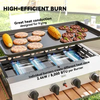 Outsunny Four Burner Portable Gas Grill(m-4)