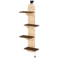 PawHut 4-Level Door Mounted Cat Tree with Washable Plush Mats, Toy Balls, Door Hanging Cat Shelf for Indoor Cats(m-11)