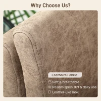 HOMCOM Two-Seater Leathaire Sofa - Light Brown(m-6)