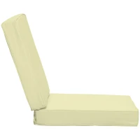 Outsunny 2-Piece Garden Seat and Back Cushion Set, Replacement Cushions for Outdoor Furniture with Seat Cushion and Back Cushion, Cream White(m-7)