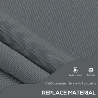 Outsunny 2 x 1.2m Manual Retractable Awning - Grey(m-6)
