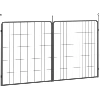 PawHut Two-Piece Dog Pen Expansion Pack for Medium Dogs, 80cm Tall Animal Pen with Three Connecting Stakes(m-10)