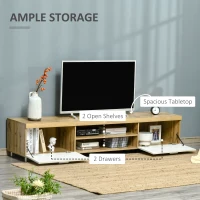 HOMCOM Modern TV unit Cabinet Entertainment Centre for TVs up to 90" w/ Cabinet Shelf for Living room Bedroom(m-4)