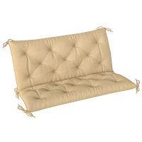 Outsunny Two-Seater Bench Cushion - Khaki(m-1)
